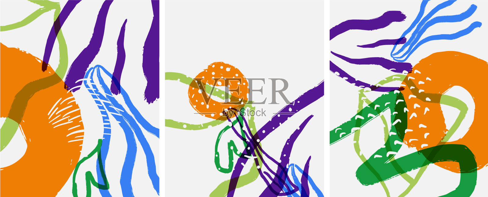 社交媒体抽象背景抽象手插画图片素材