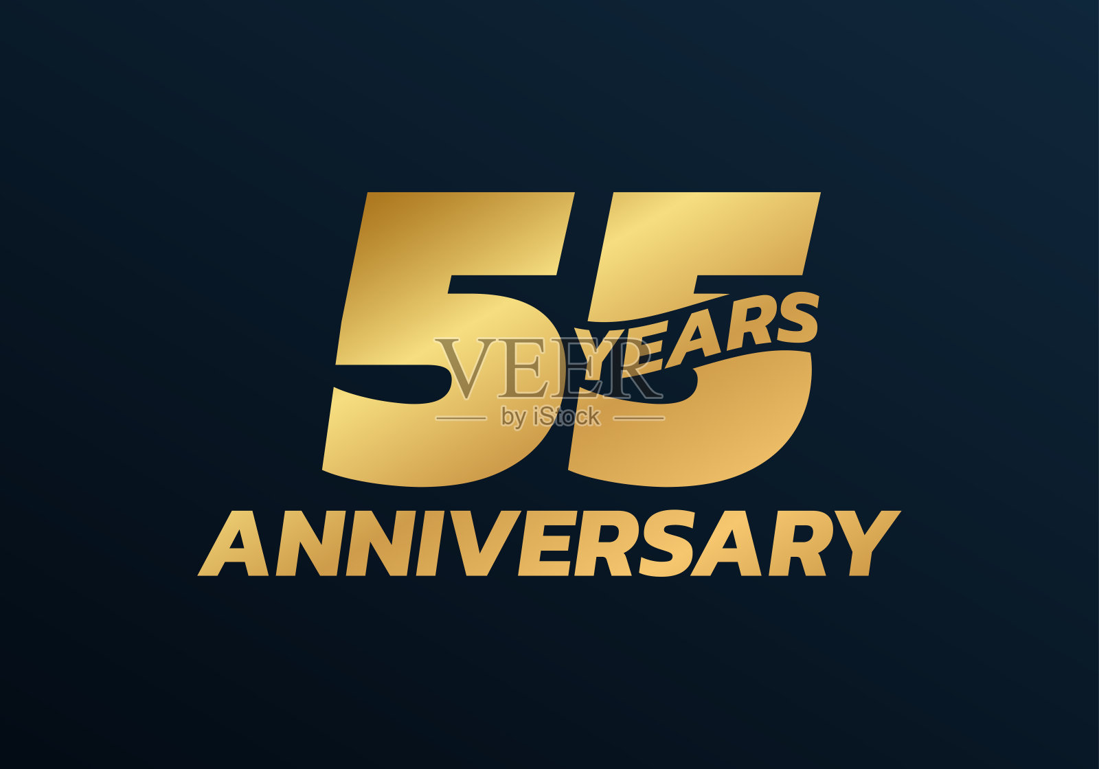 55周年纪念标志设计。55岁生日庆祝图标或徽章。矢量插图。插画图片素材