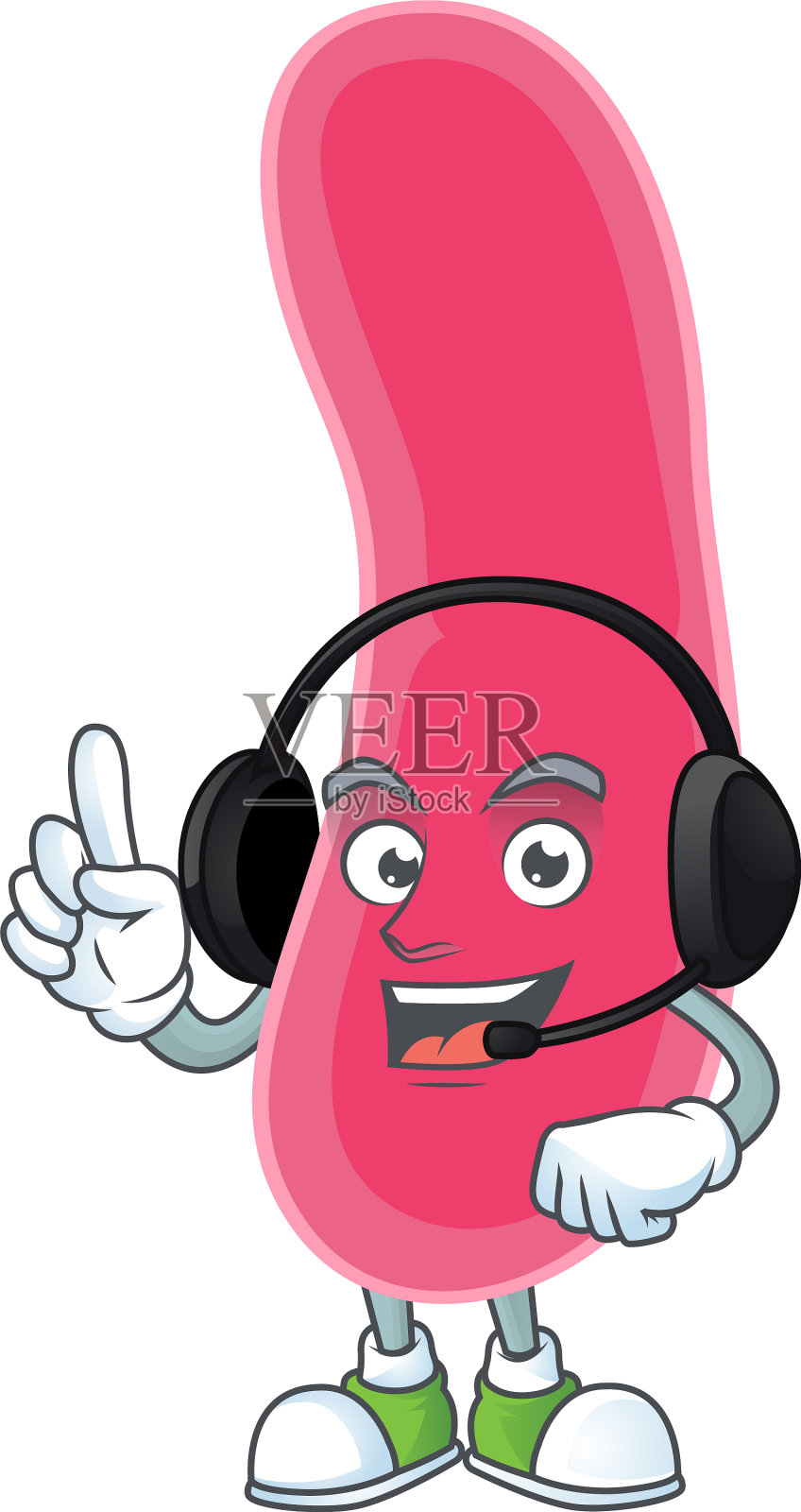 梭杆菌通过耳机与朋友交谈设计元素图片