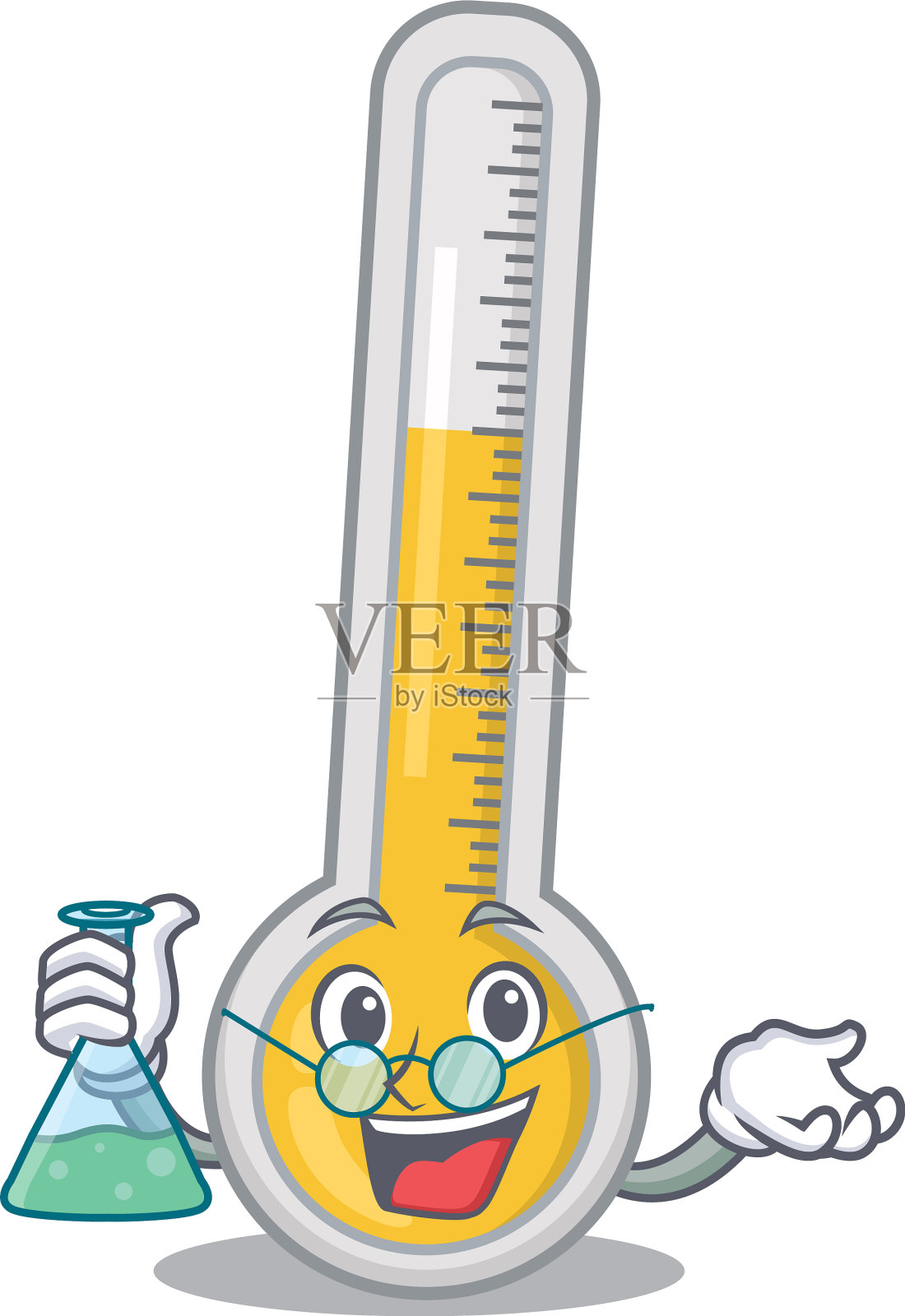 温热温度计智能教授卡通设计设计元素图片