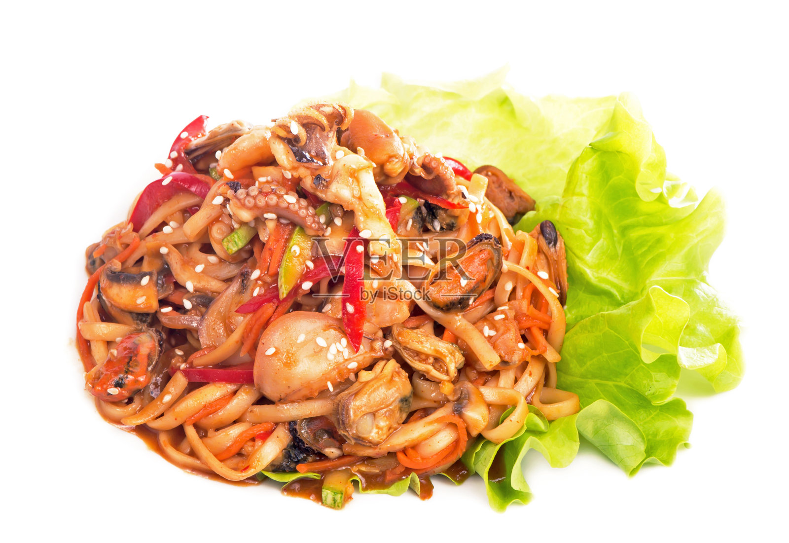 虾米粉煎饼照片摄影图片