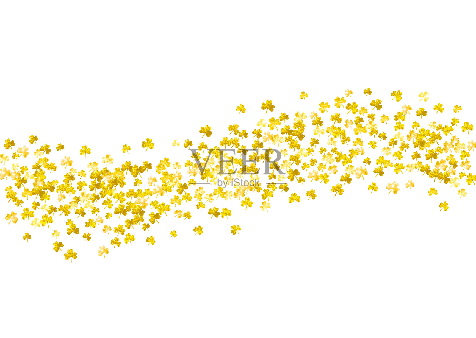 三叶草背景为圣帕特里克节。插画图片素材