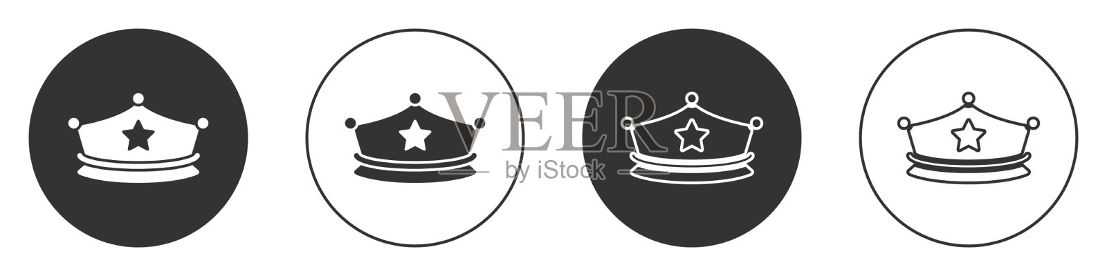 黑色警察帽与帽徽图标孤立图标素材