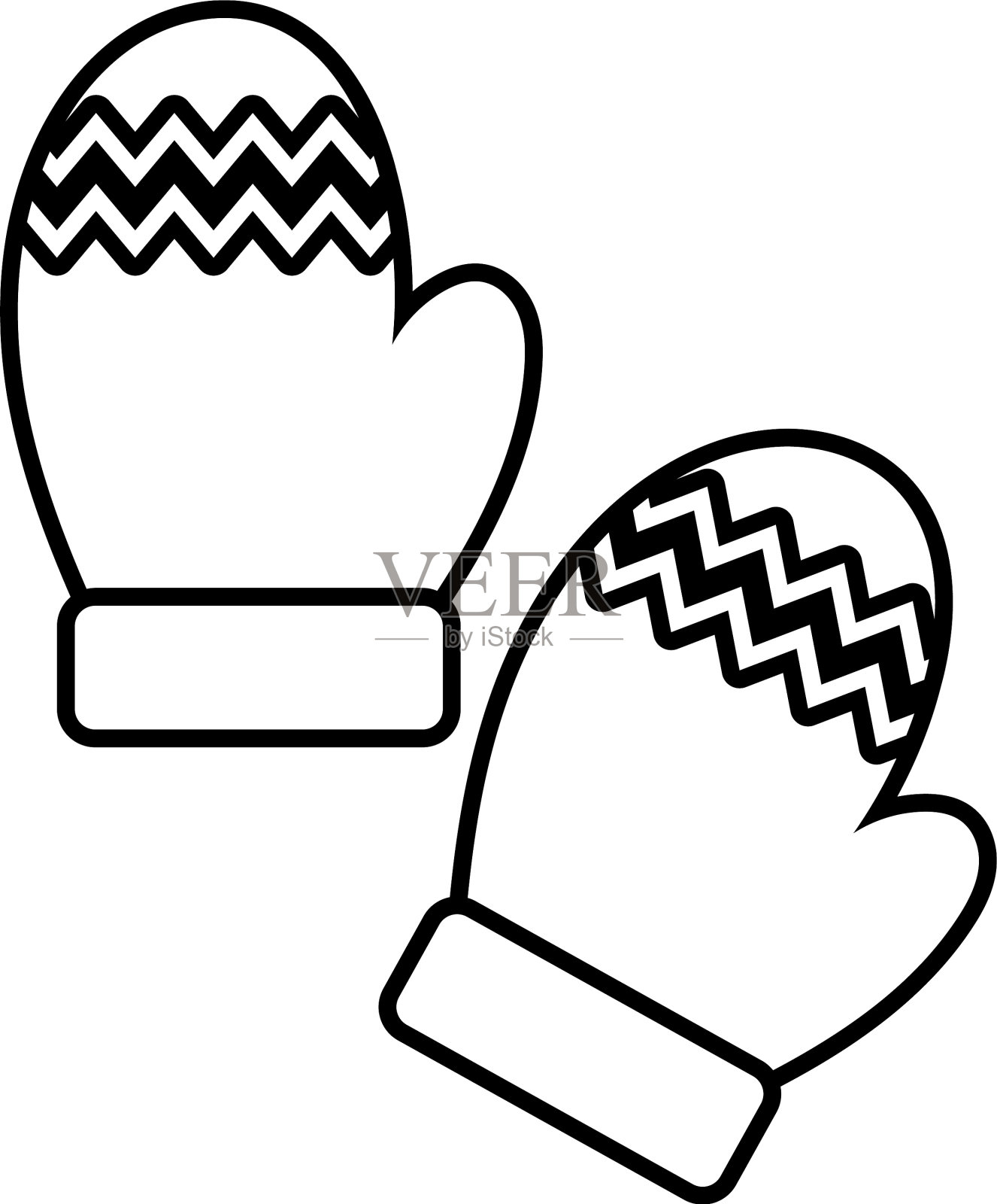 圣诞快乐手套系列款式图标设计元素图片