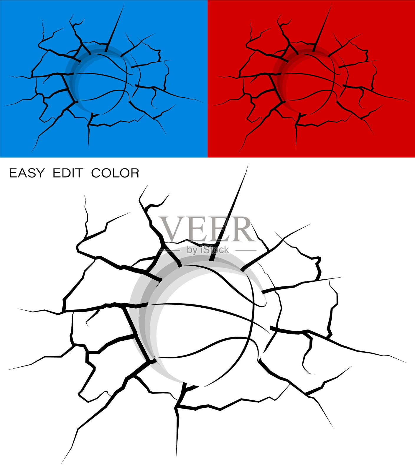打篮球的球有力地击中了墙壁插画图片素材