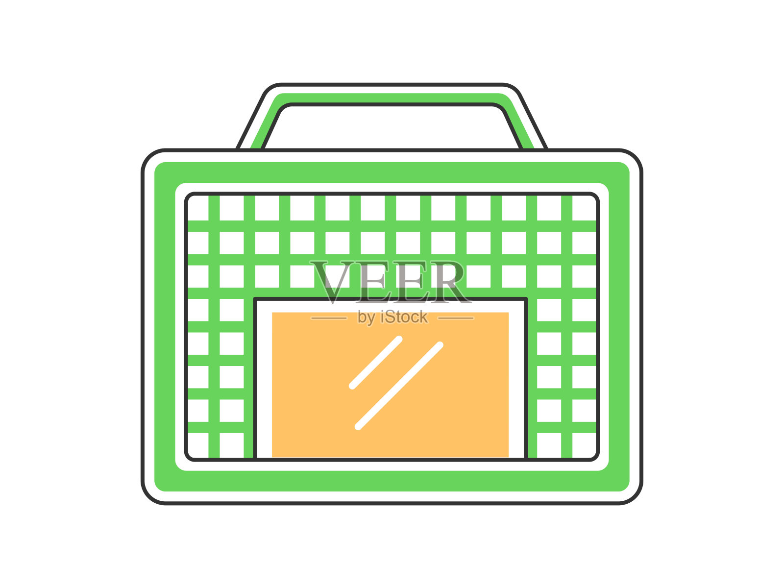 昆虫清除篮子里。插画图片素材