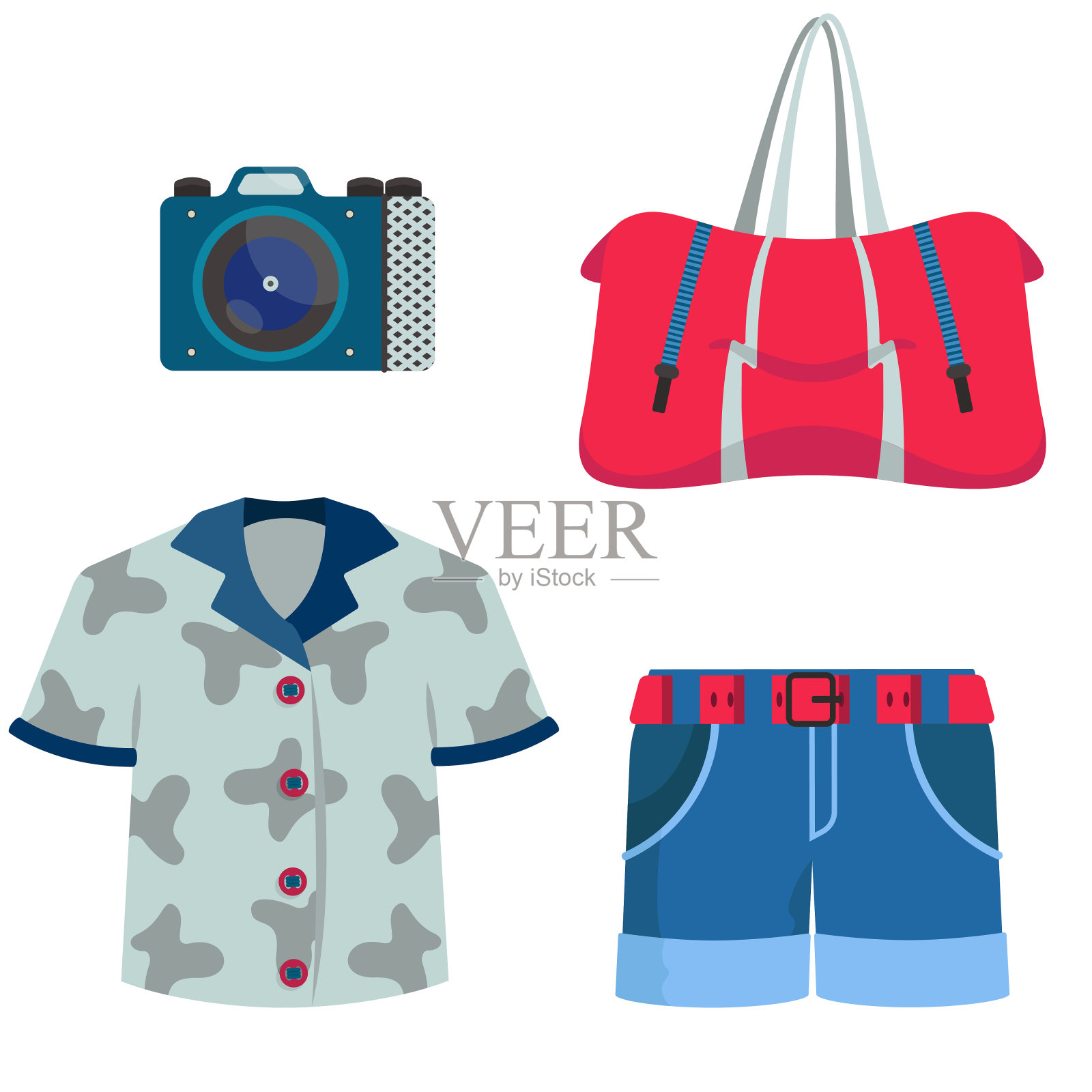 人的旅行插画图片素材