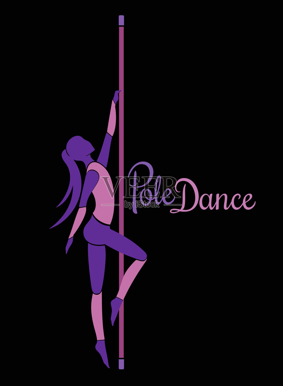 钢管舞插画图片素材