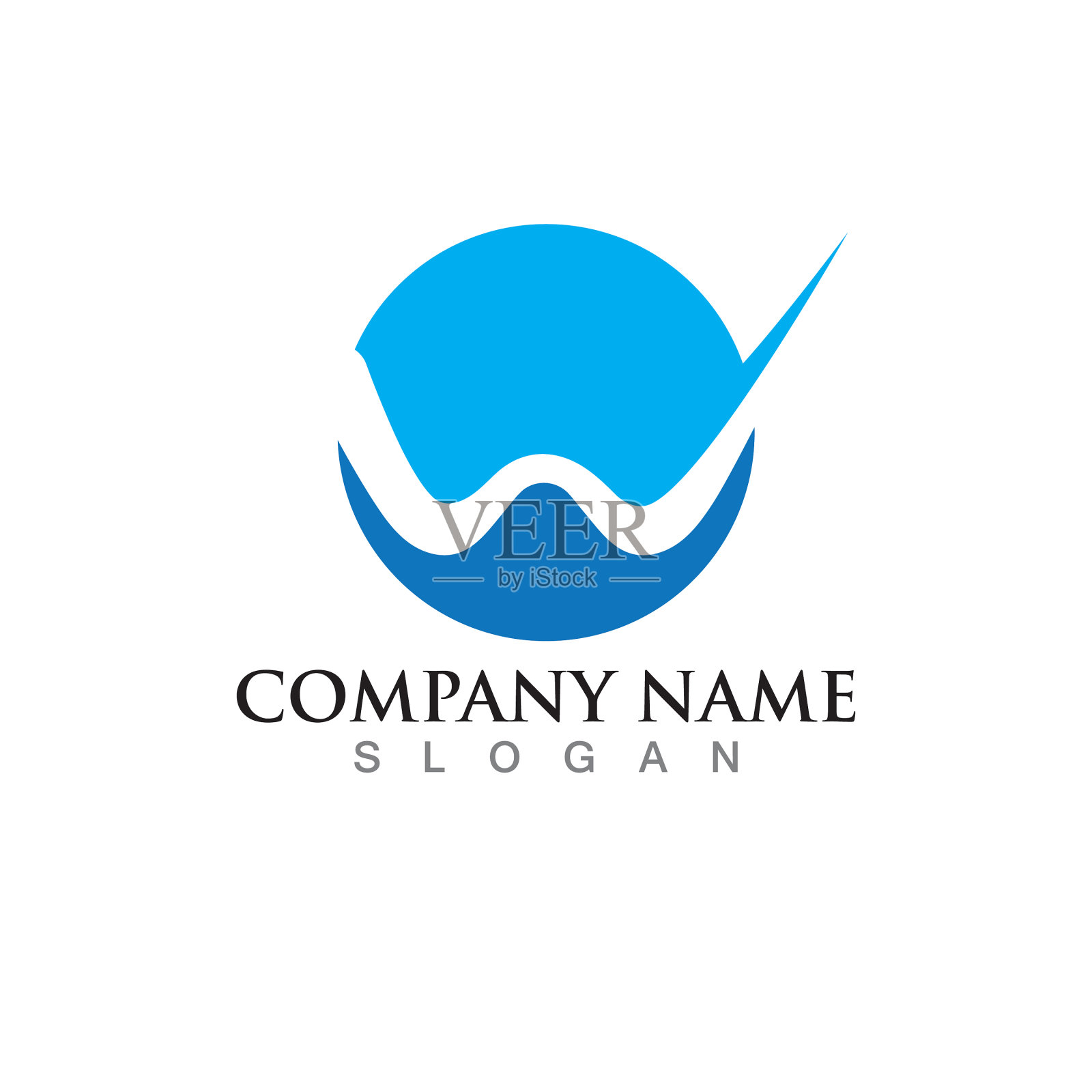 W字母标志模板插画图片素材