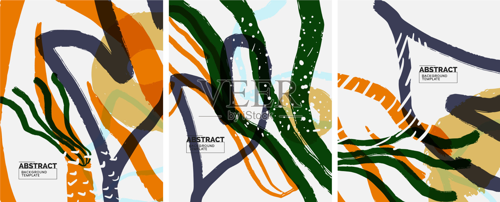 社交媒体抽象背景抽象手插画图片素材