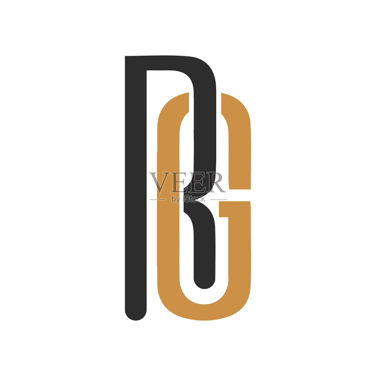 首字母gr标志或rg标志设计设计元素图片