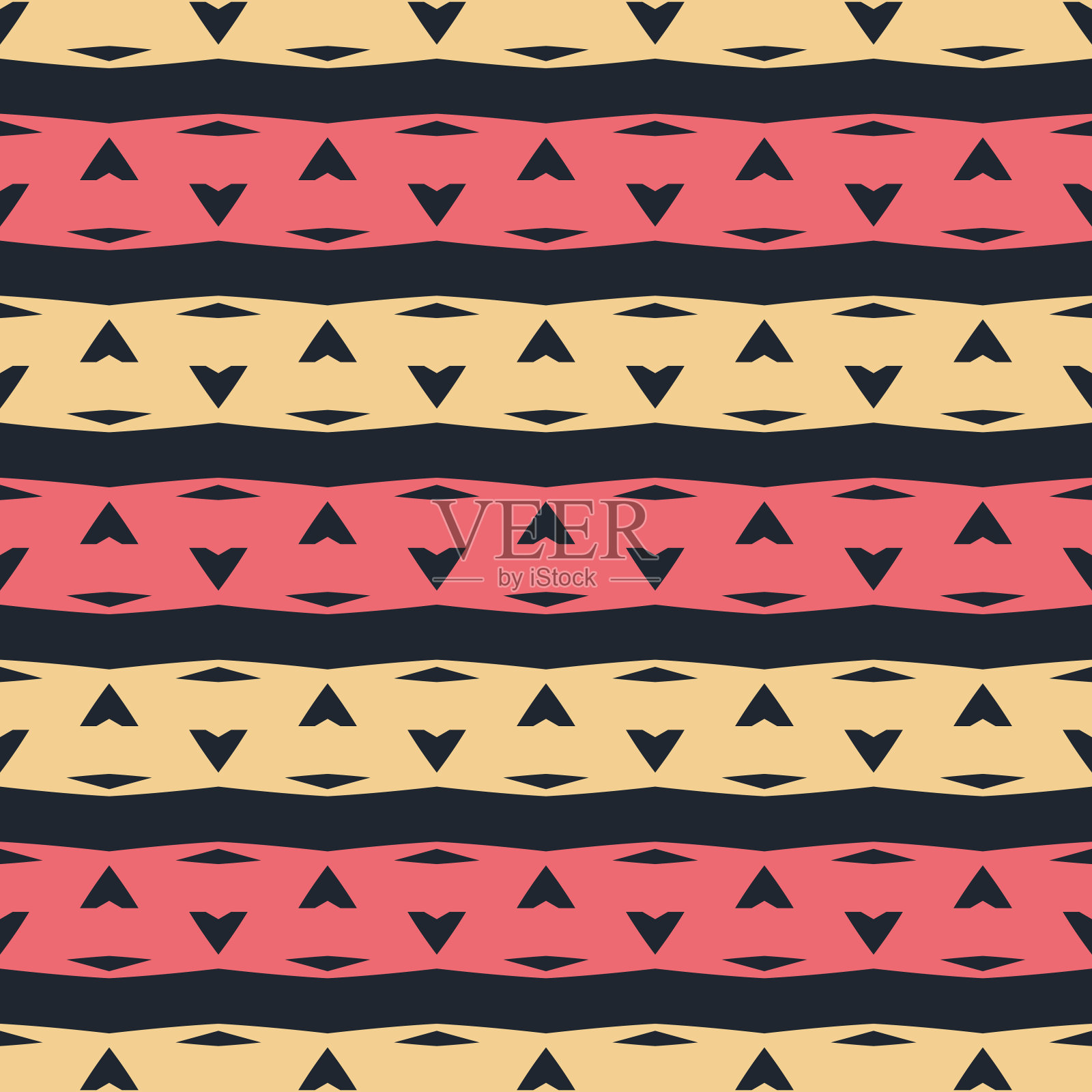 无缝图案与几何装饰。插画图片素材