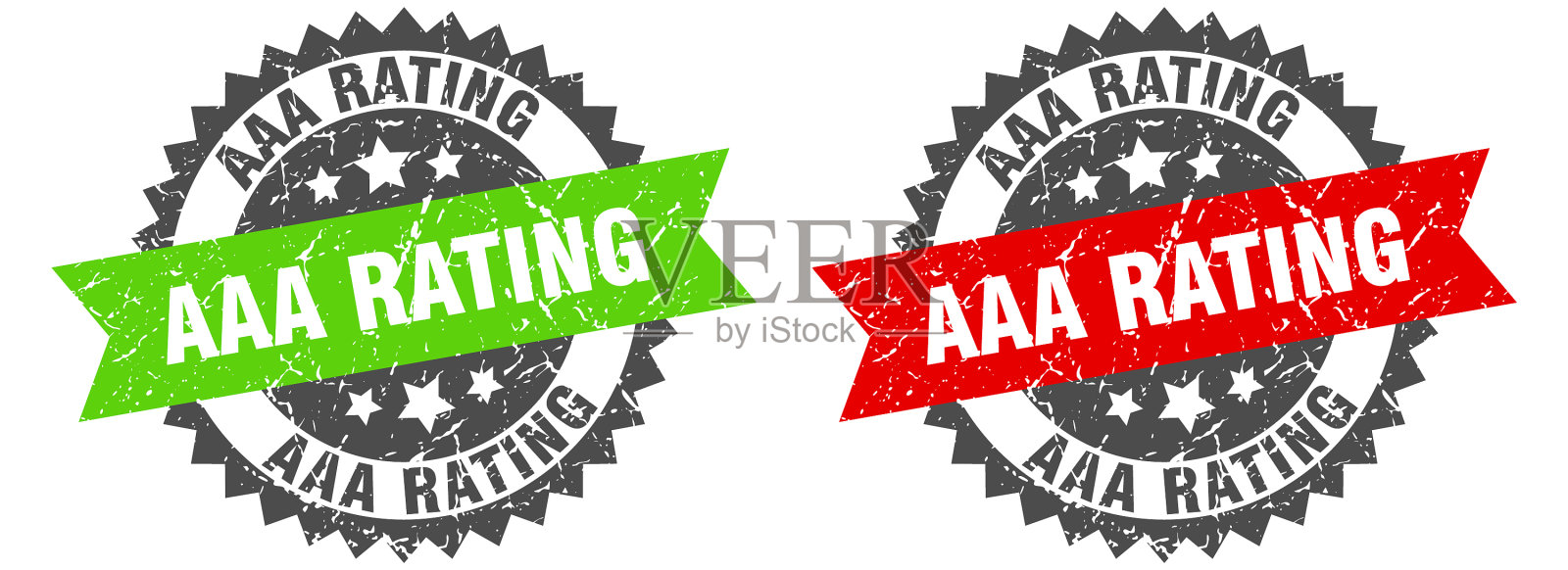 Aaa评级乐队标志Aaa评级垃圾邮票套装插画图片素材