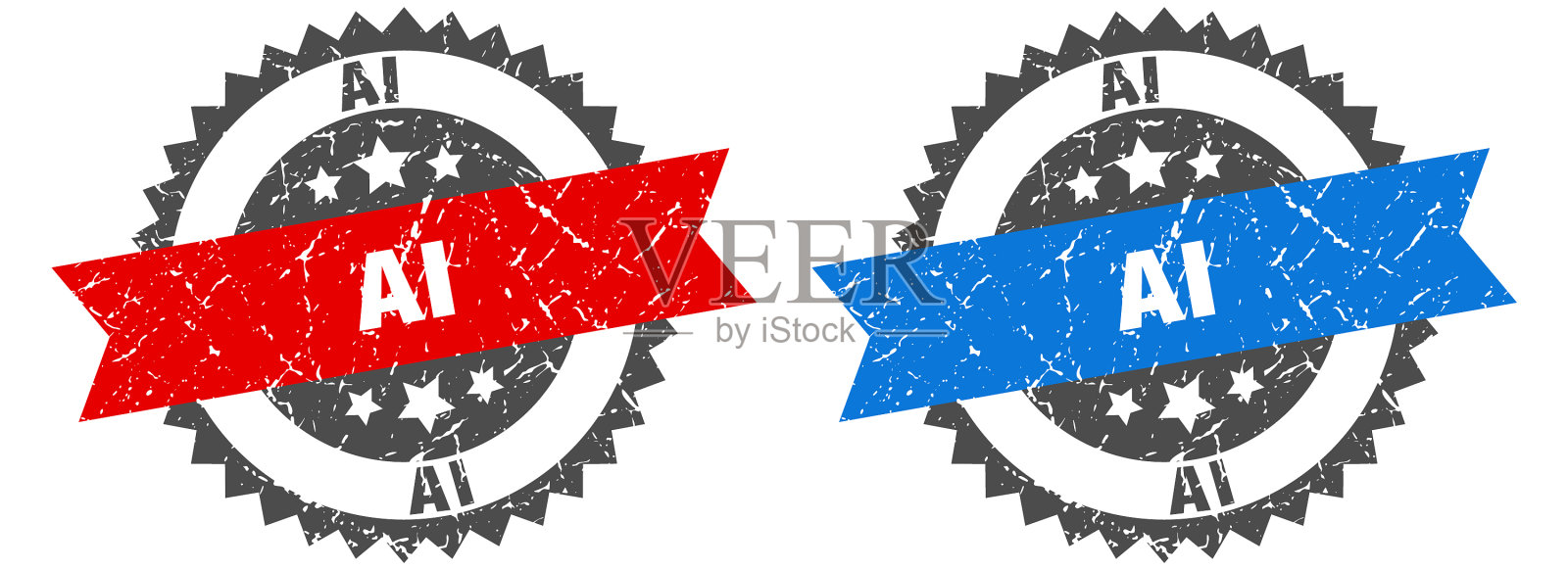 Ai乐队标志Ai垃圾邮票套装插画图片素材