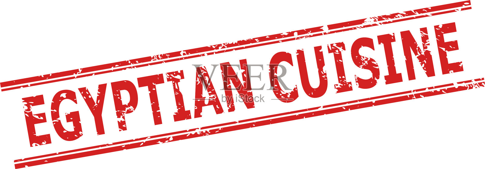 埃及菜印章与腐蚀风格插画图片素材