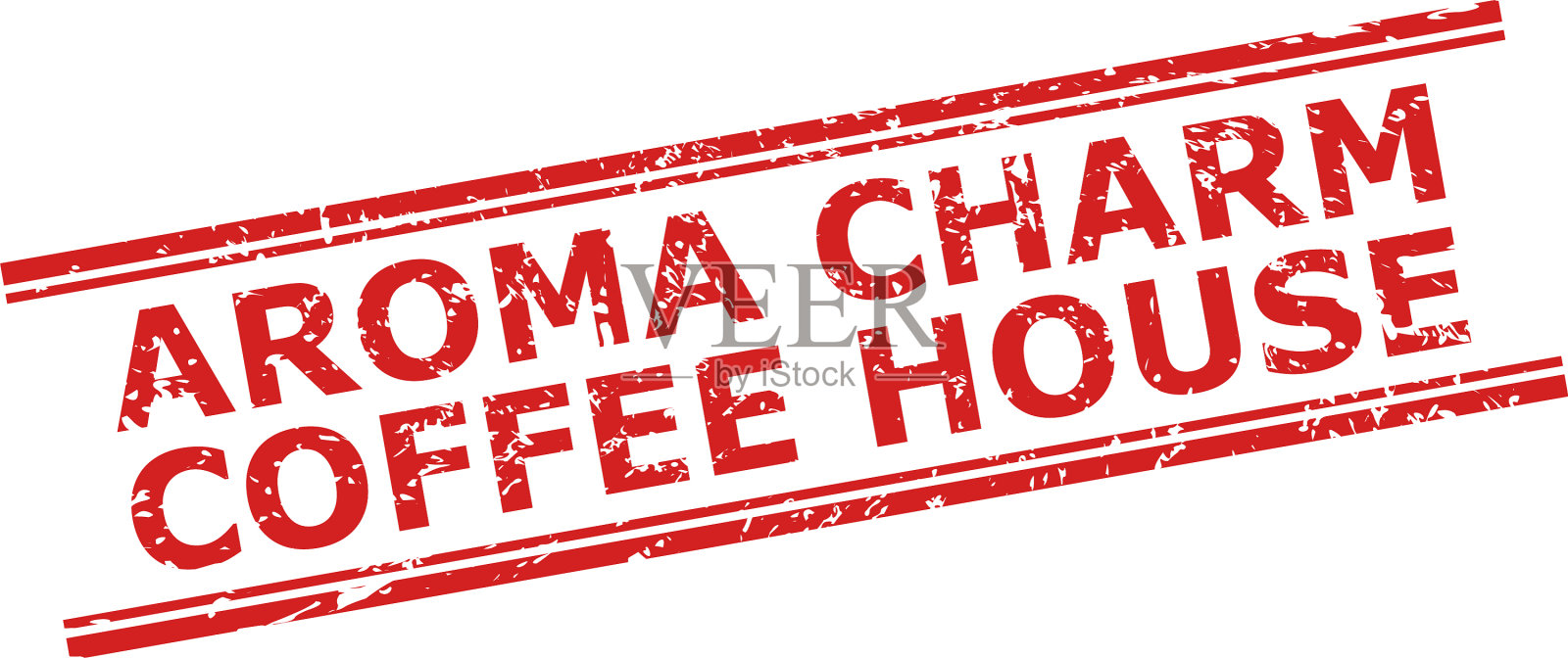 香气魅力的咖啡馆印章与不洁插画图片素材