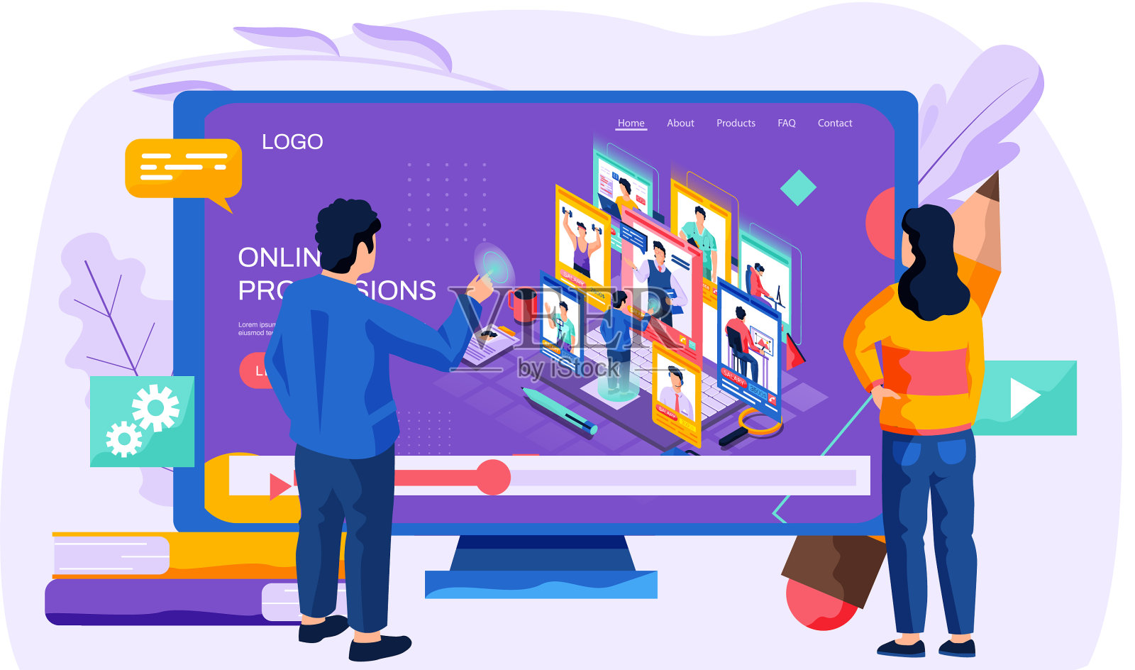 选择未来职业男性的概念设计元素图片