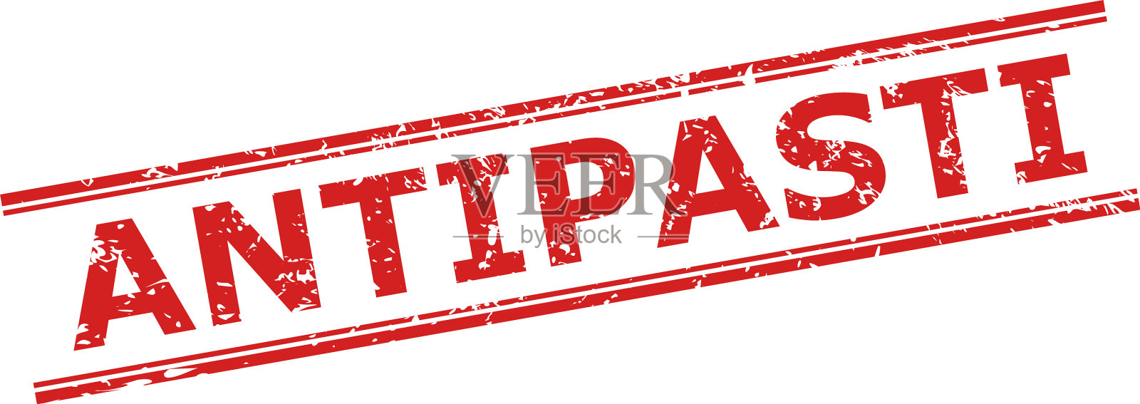 Antipasti水印与遇险纹理和插画图片素材