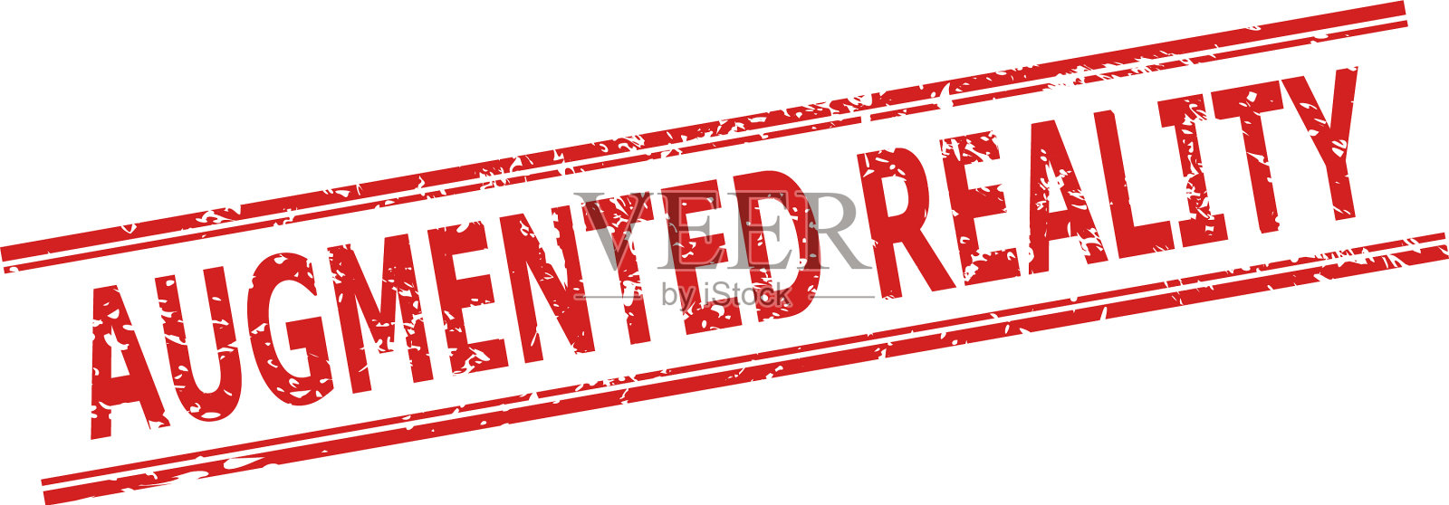 增强现实印章与粗糙的纹理插画图片素材