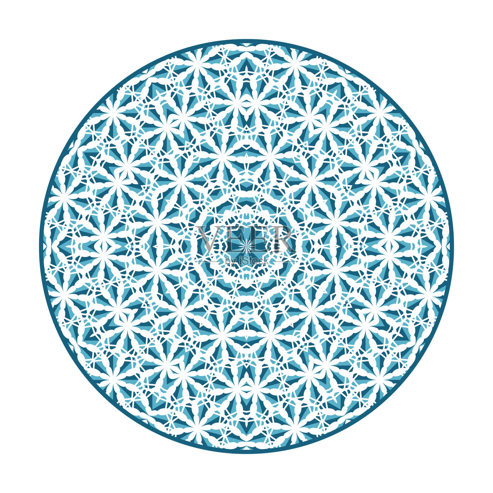 亚洲几何曼荼罗插画图片素材