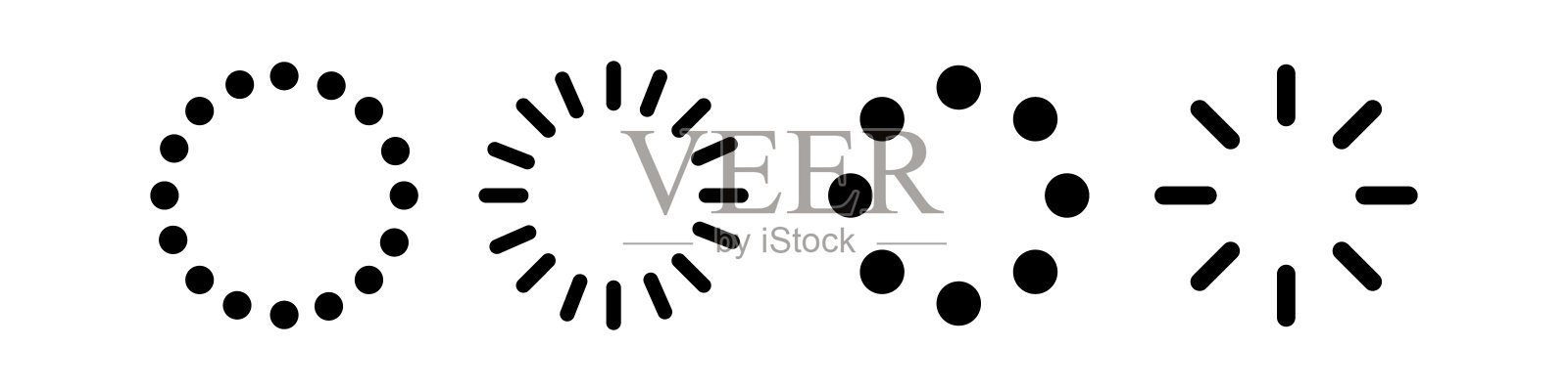 一组加载图标。负载。加载栏图标。图标素材