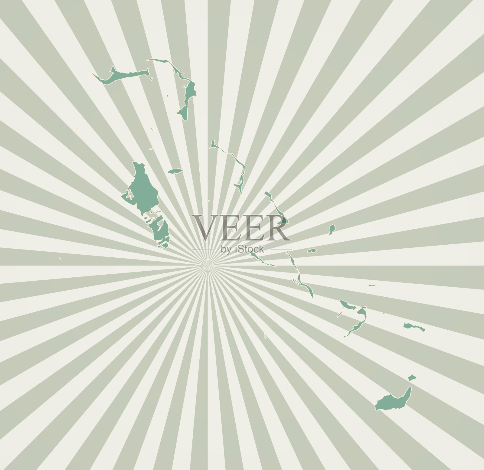 巴哈马群岛地图。插画图片素材