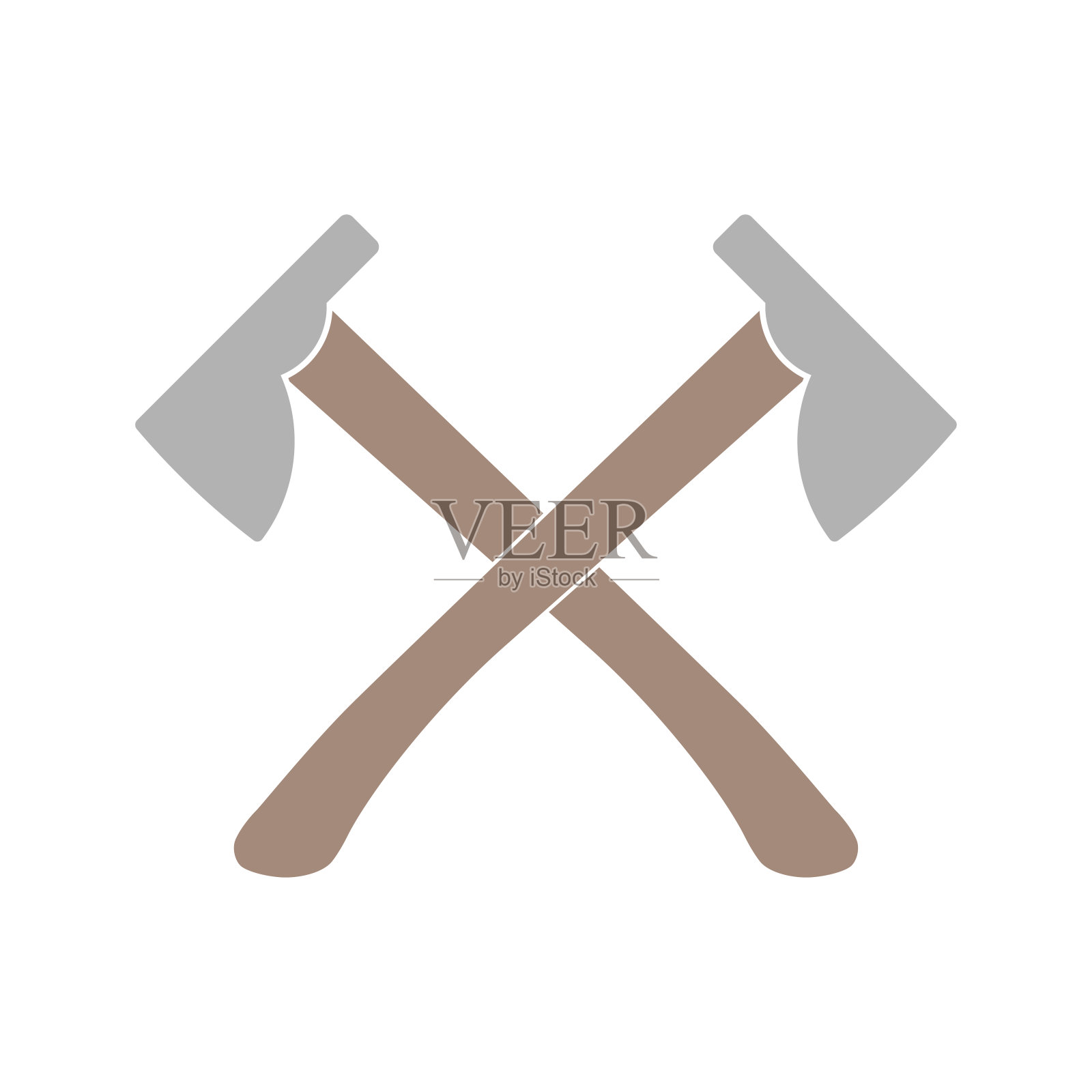交叉轴标志。平面风格矢量插图孤立在白色插画图片素材
