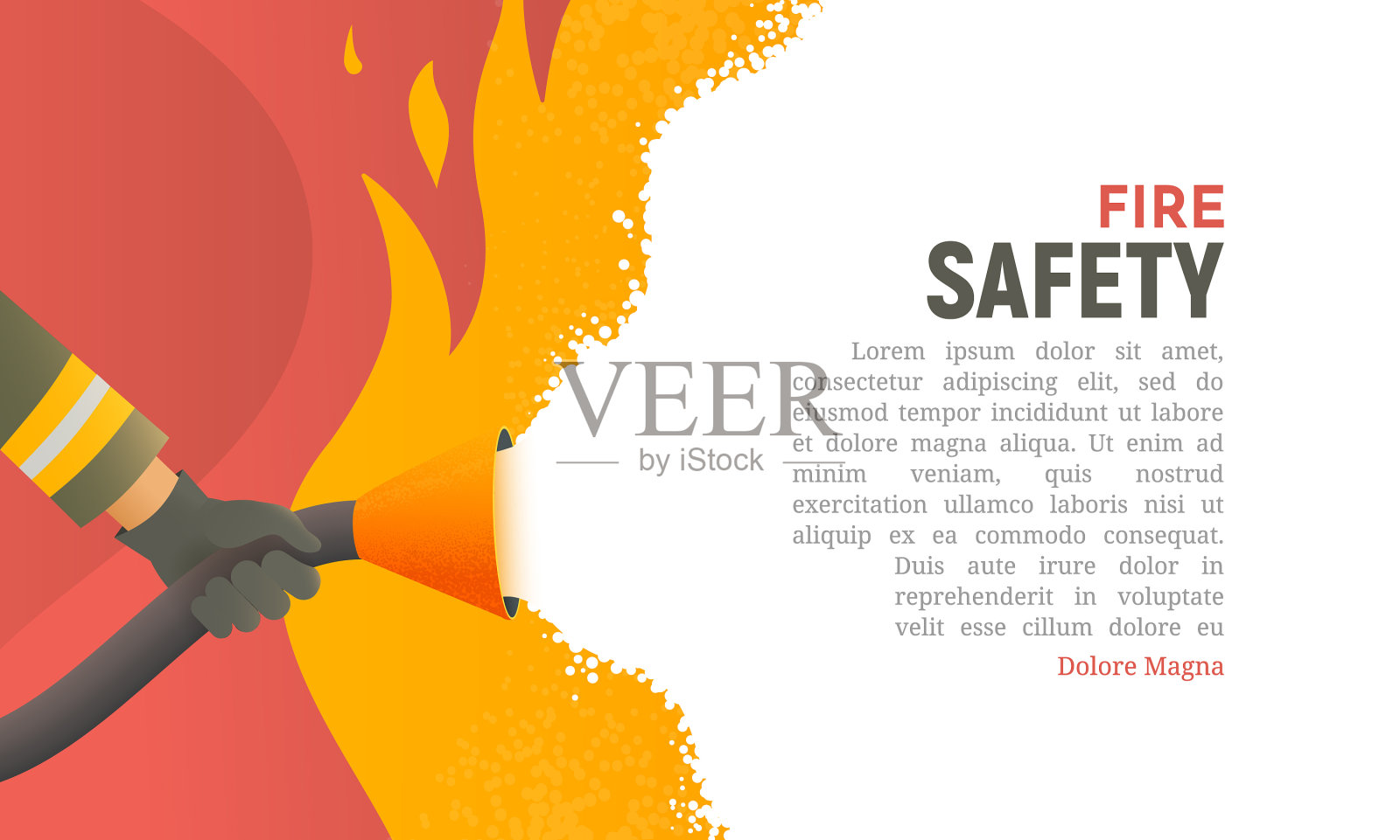 防火安全措施插画图片素材