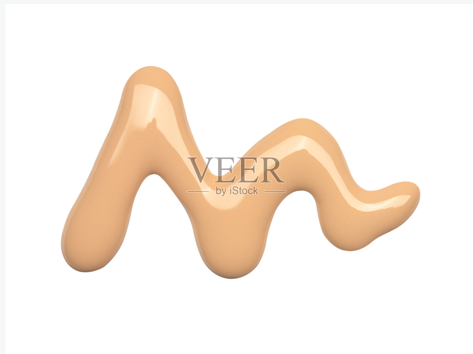 粉底涂在白色底色上。孤立的照片摄影图片