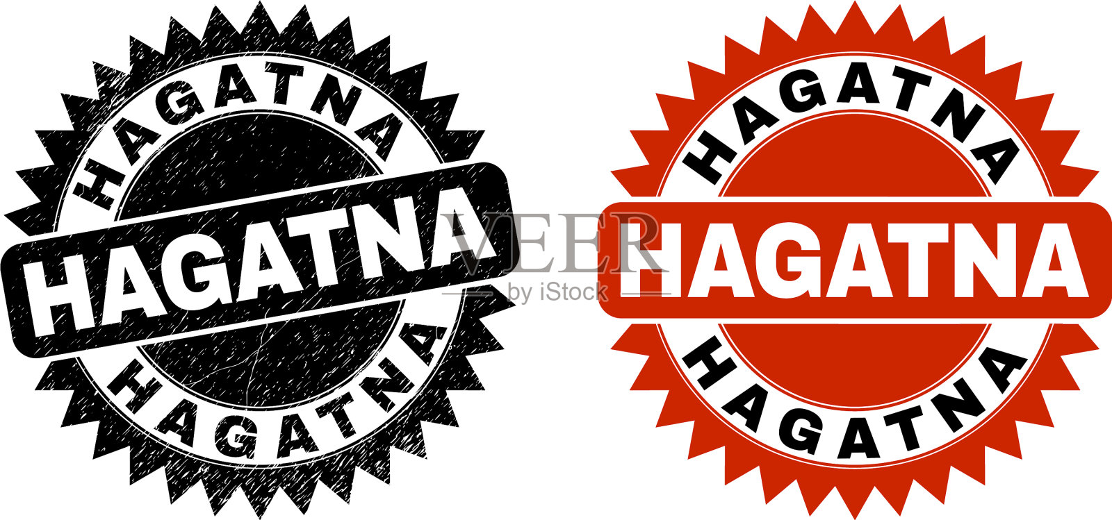 哈加特纳黑玫瑰水印与grunge风格插画图片素材