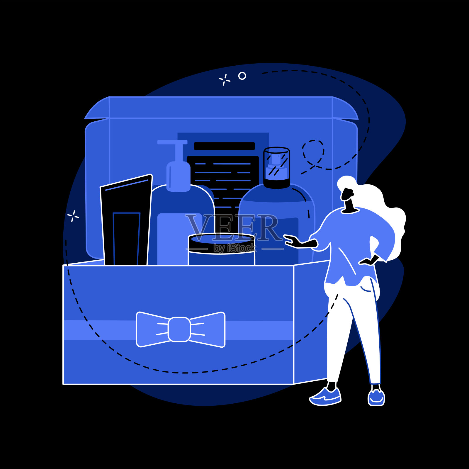 箱订阅服务抽象概念矢量插图。插画图片素材