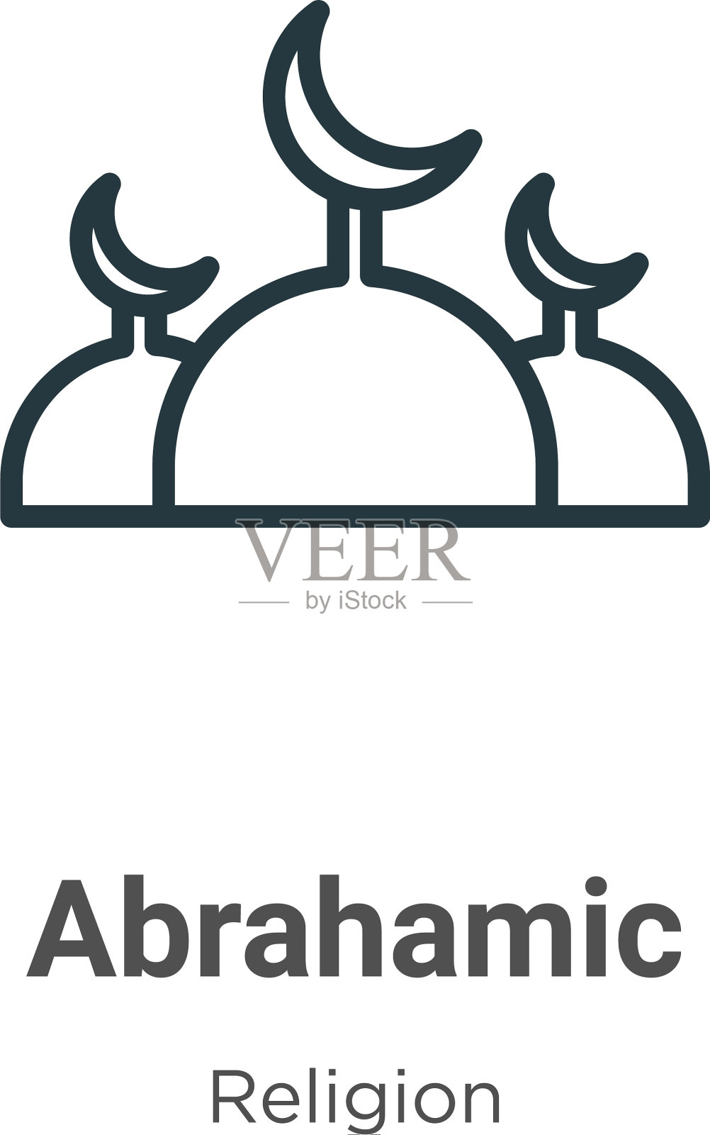 亚伯拉罕轮廓图标细线黑色亚伯拉罕插画图片素材