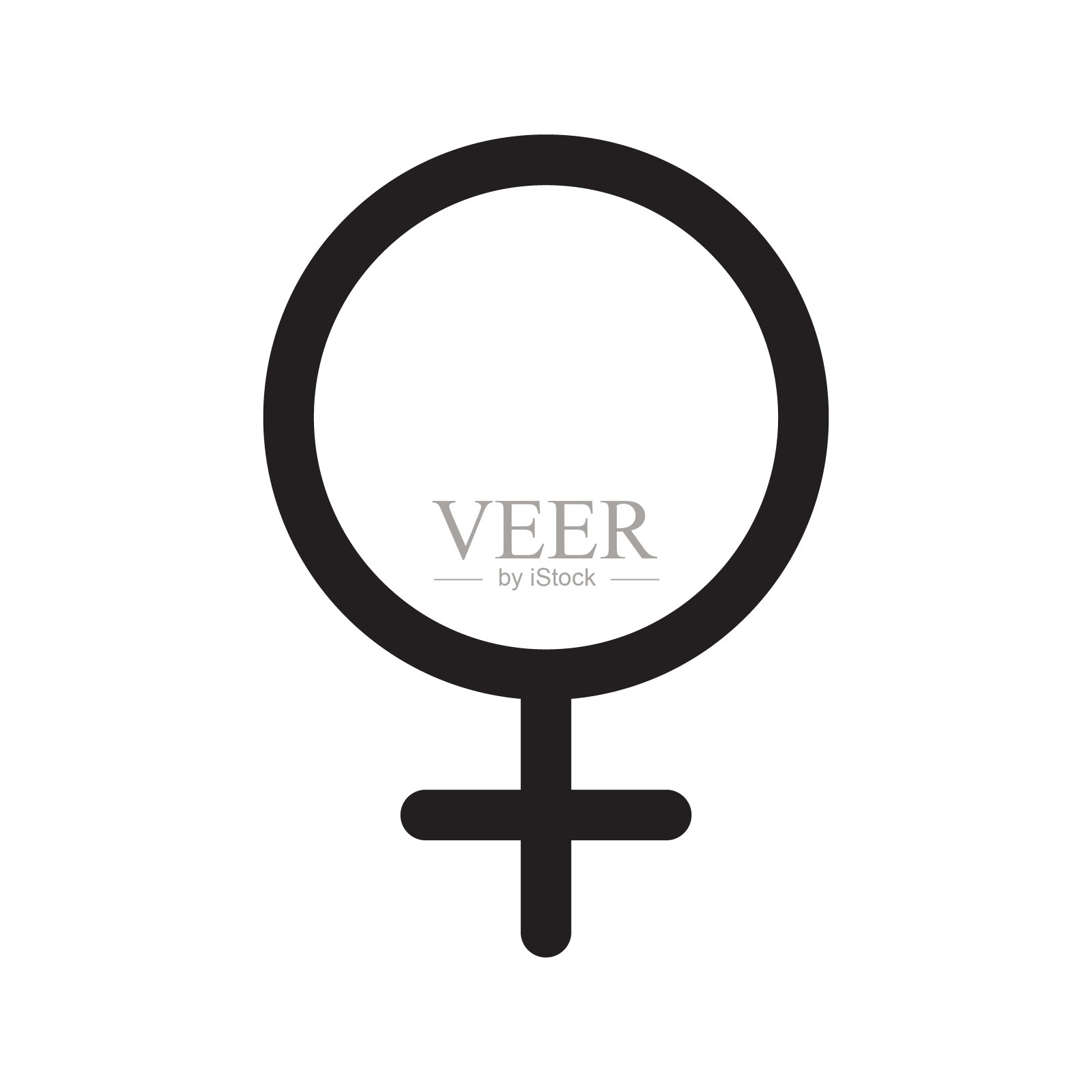 女性性别向量符号。女人性生肖的象征。厕所浴室图标。插画图片素材