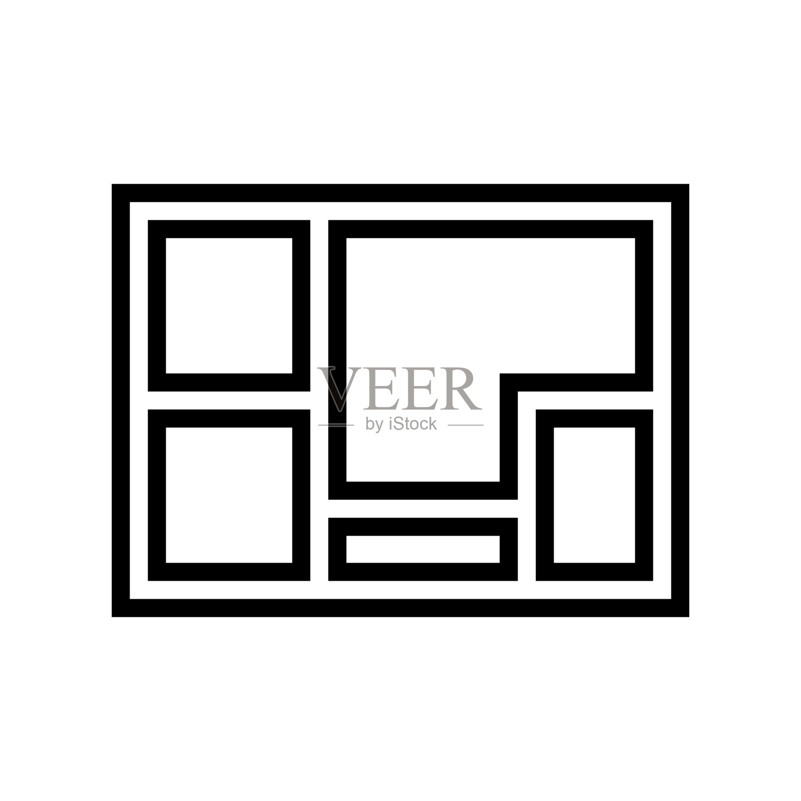 基础混凝土线图标矢量插图图标素材