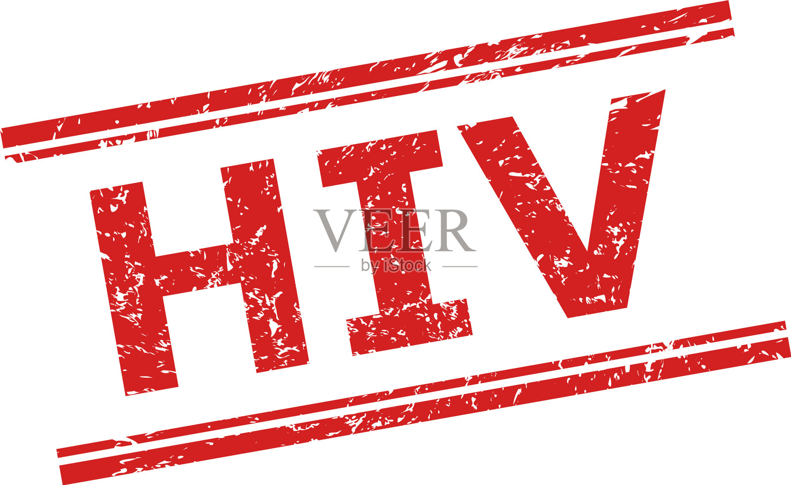 HIV邮票与腐蚀样式和双平行插画图片素材