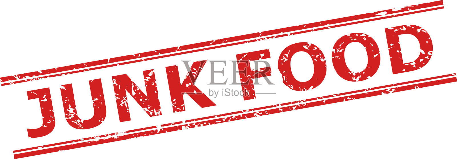 垃圾食品印章印章表面粗糙插画图片素材