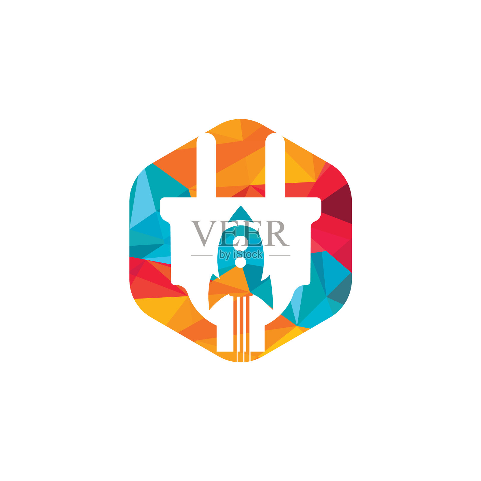 电插头和火箭标志设计图标素材