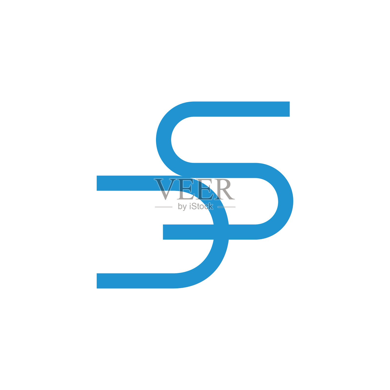 字母se简单的链接线几何标志设计元素图片