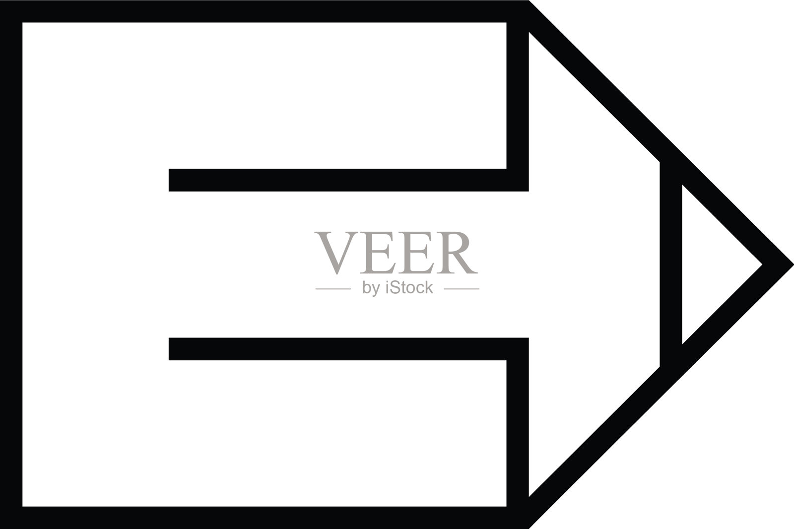 字母细线设计铅笔符号设计元素图片