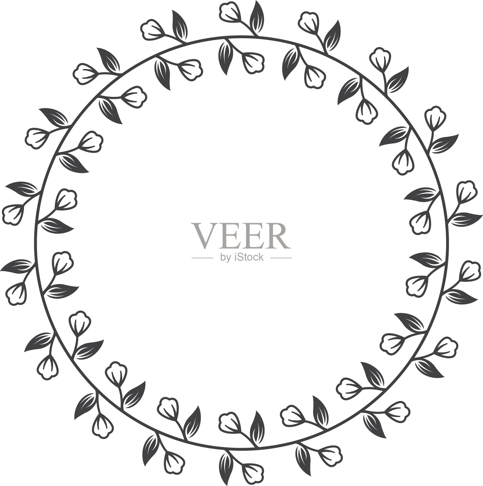 花环图标设计模板孤立设计元素图片