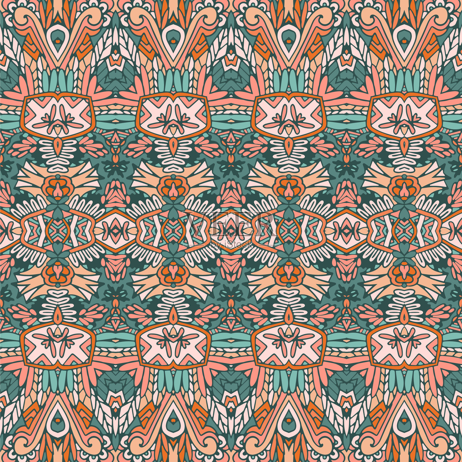 几何民族饰品插画图片素材