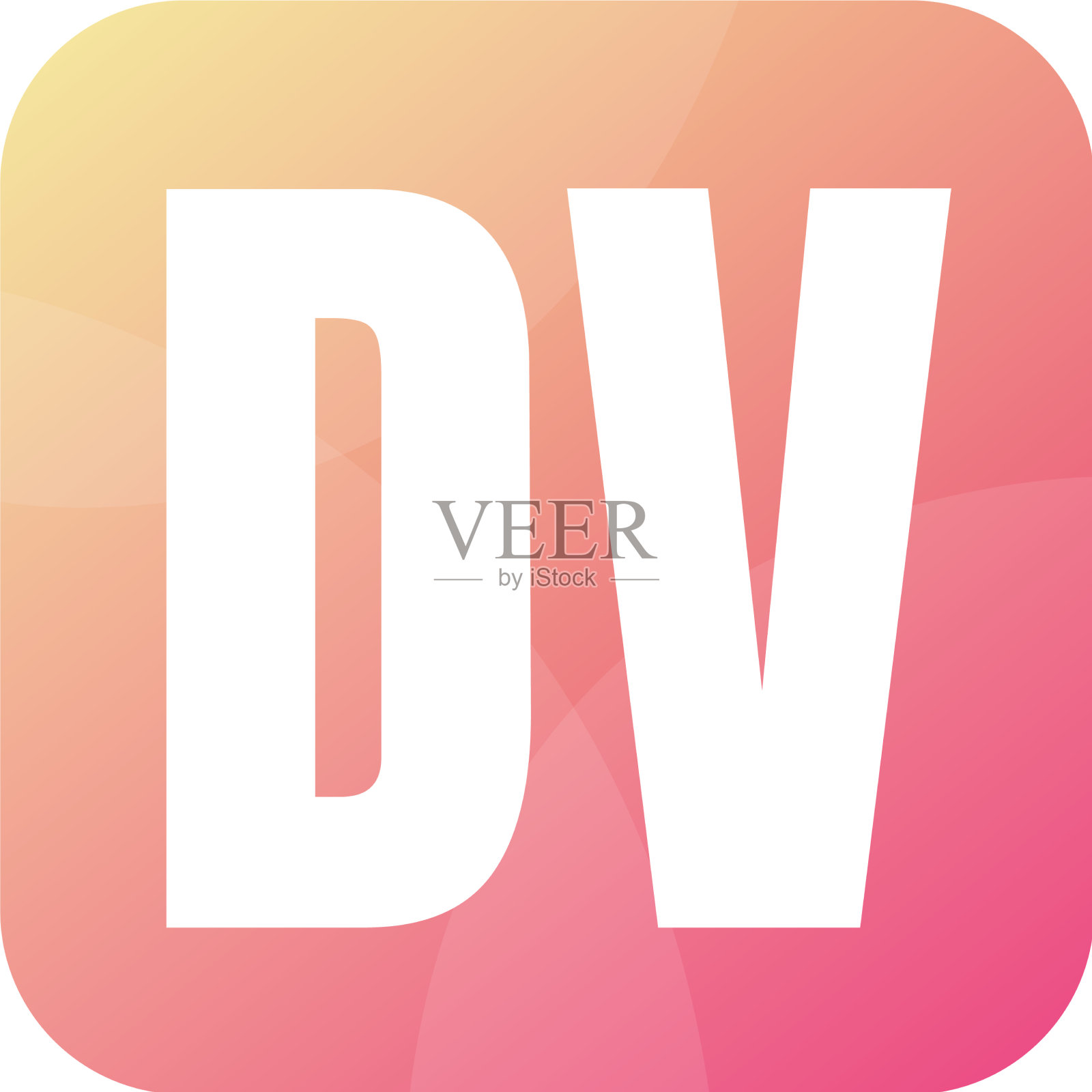 Dv字母标志设计风格简约设计元素图片