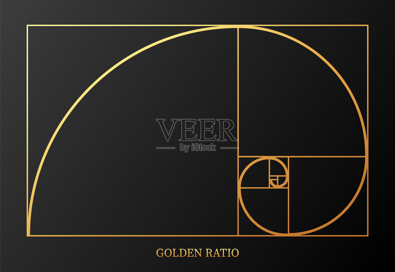 抽象与黄金比例的灰色插画图片素材