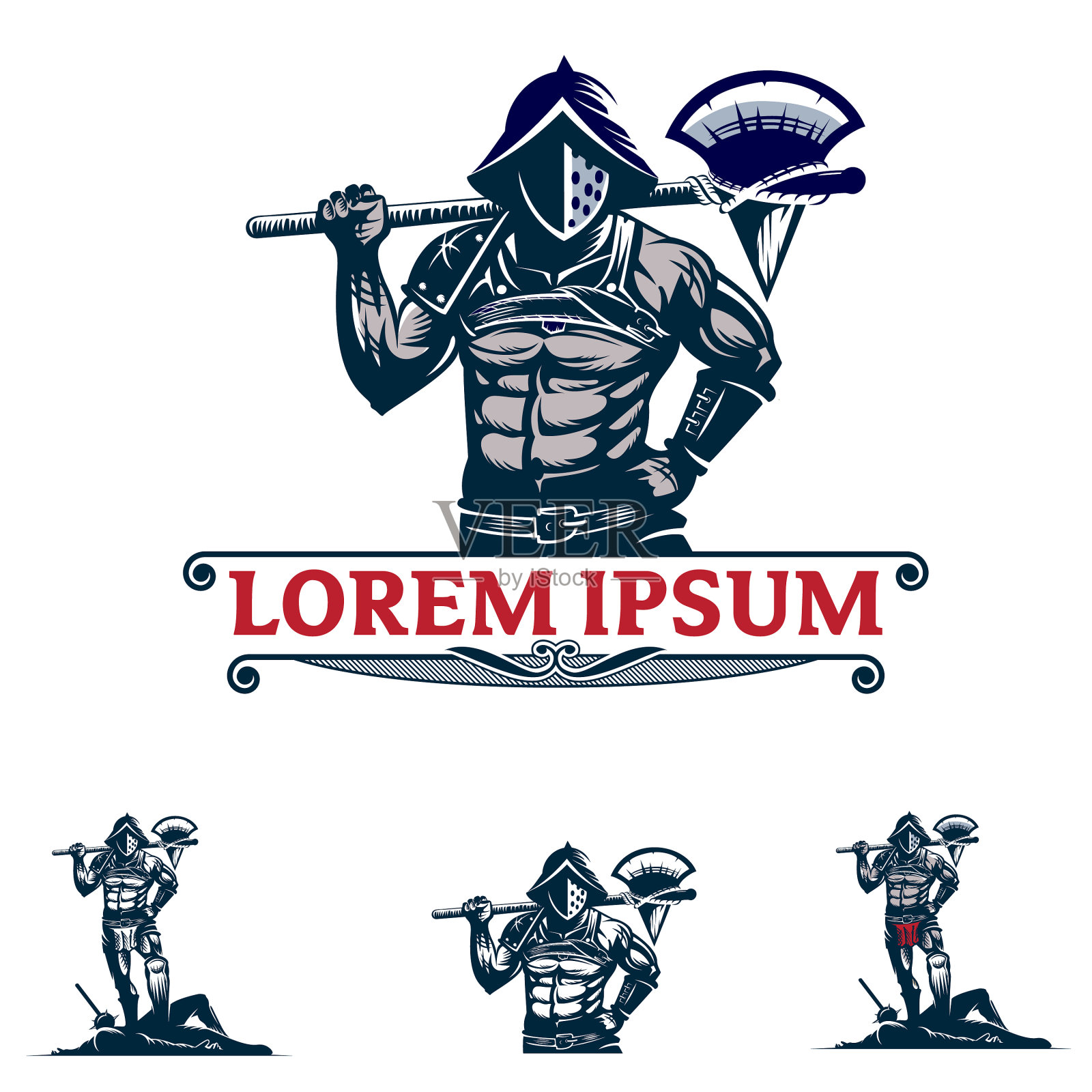 角斗士的象征插画图片素材