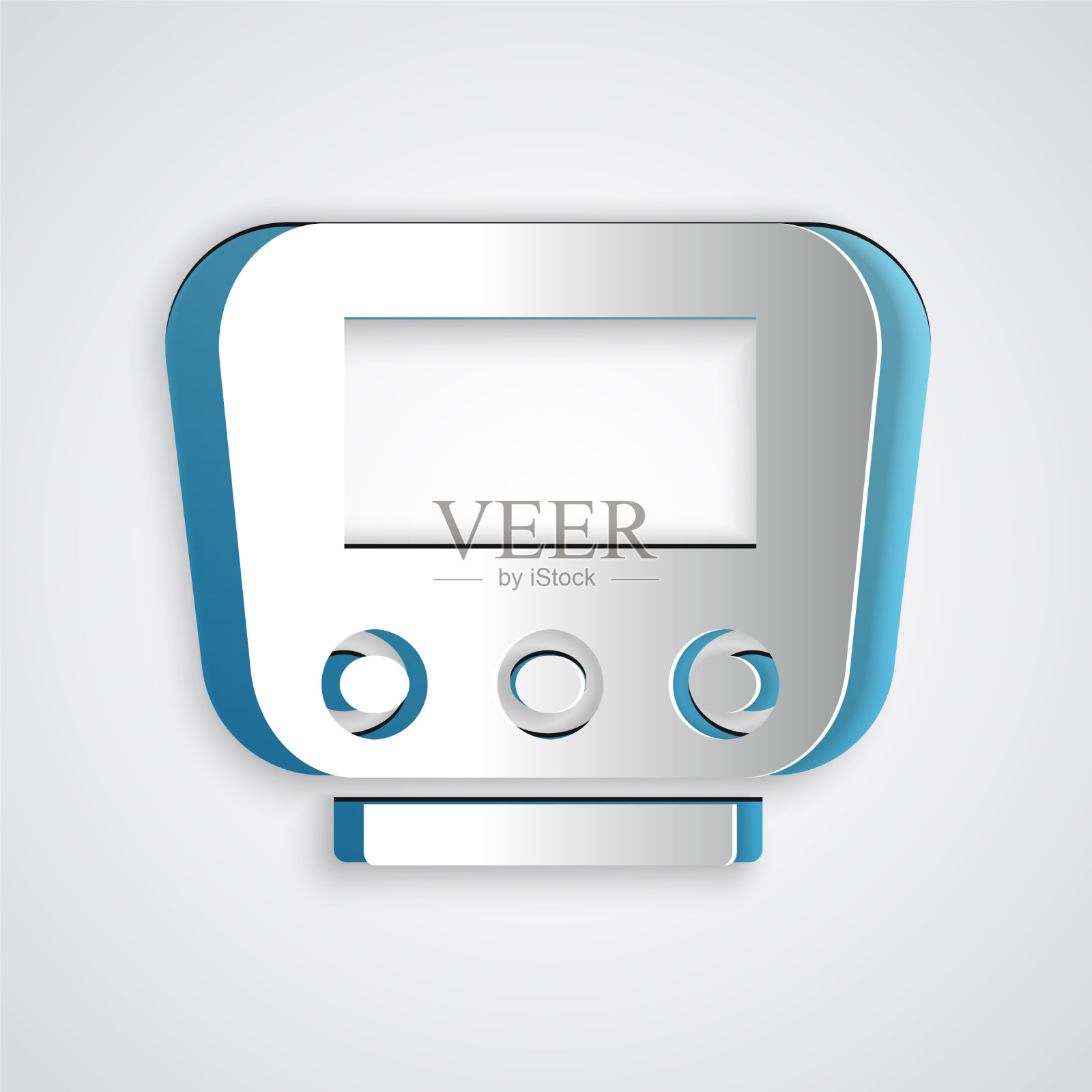 纸切自行车速度计图标孤立上图标素材