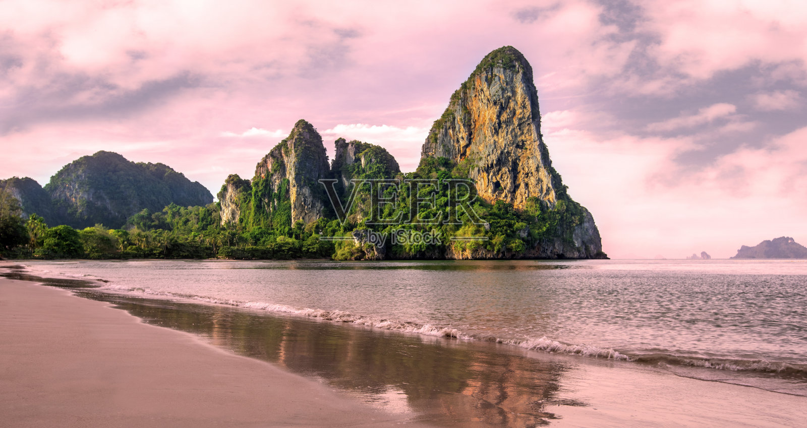 泰国西拉伊海滩的黎明照片摄影图片