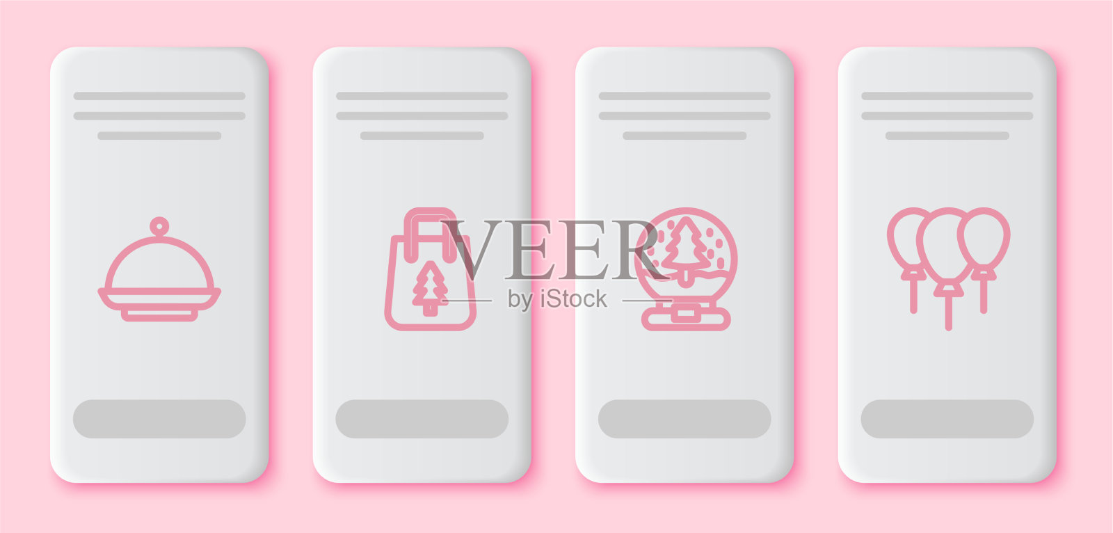 套线圣诞包托盘购物袋图标素材