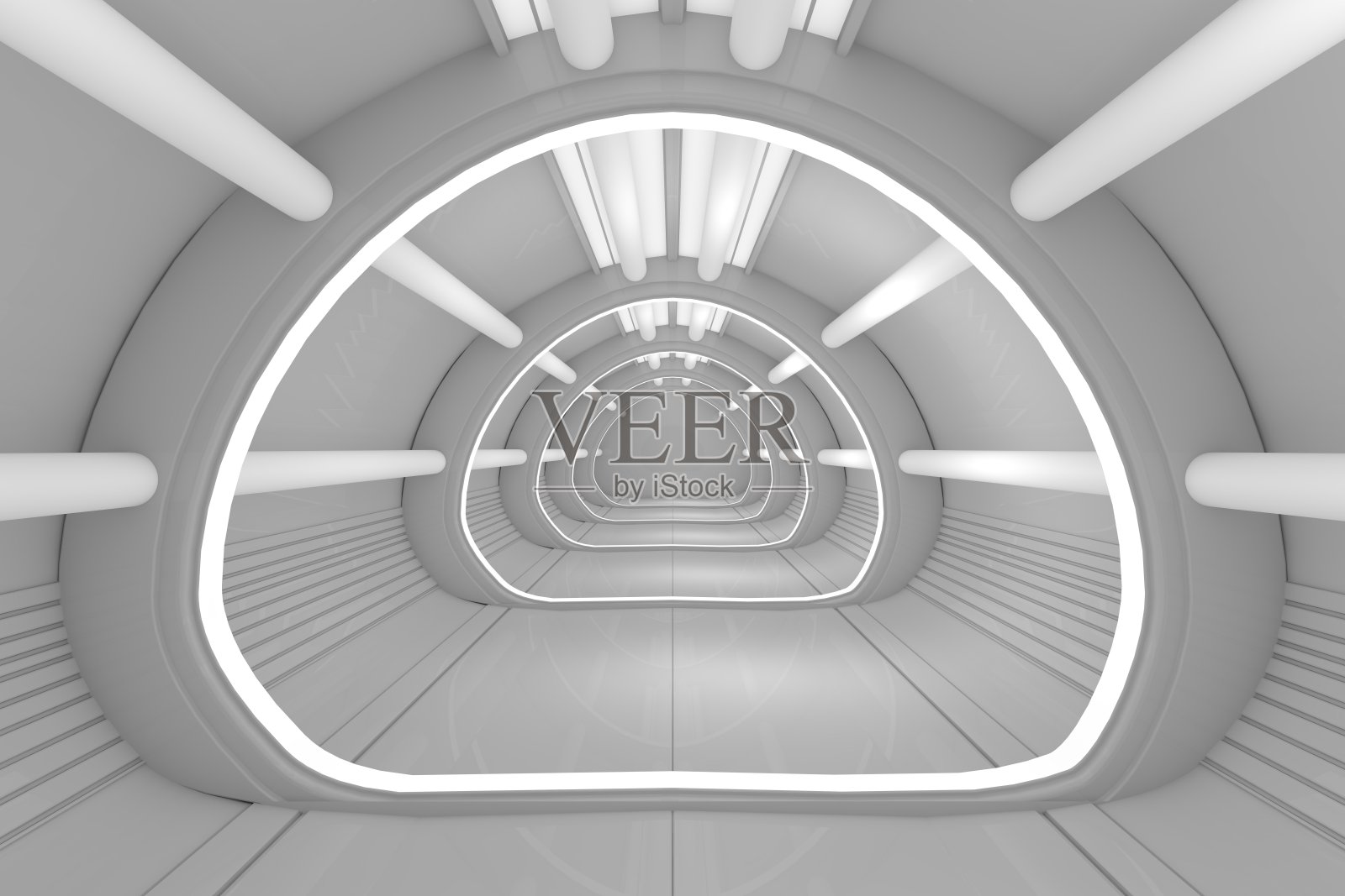 3D空房间，隧道照片摄影图片