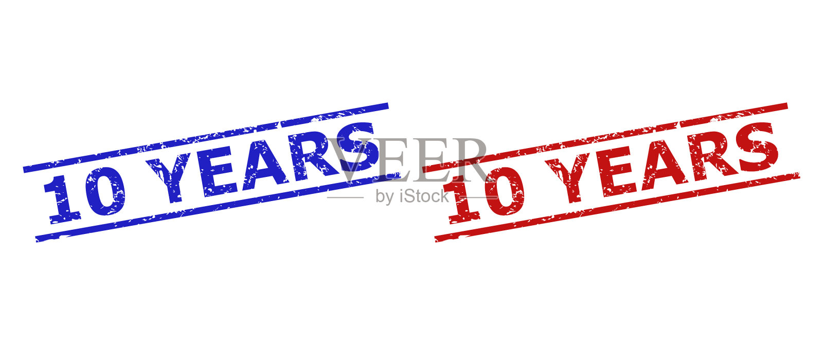 10年腐蚀样式的水印插画图片素材