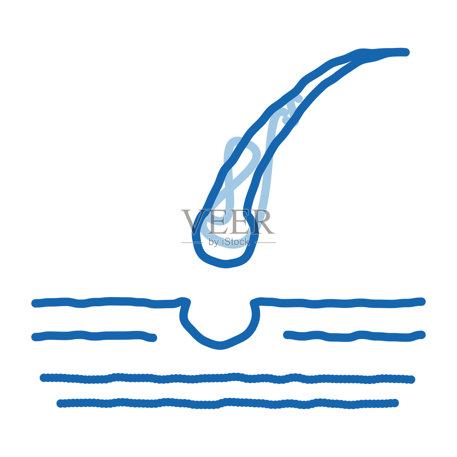 生长的头发涂鸦图标手绘插图插画图片素材